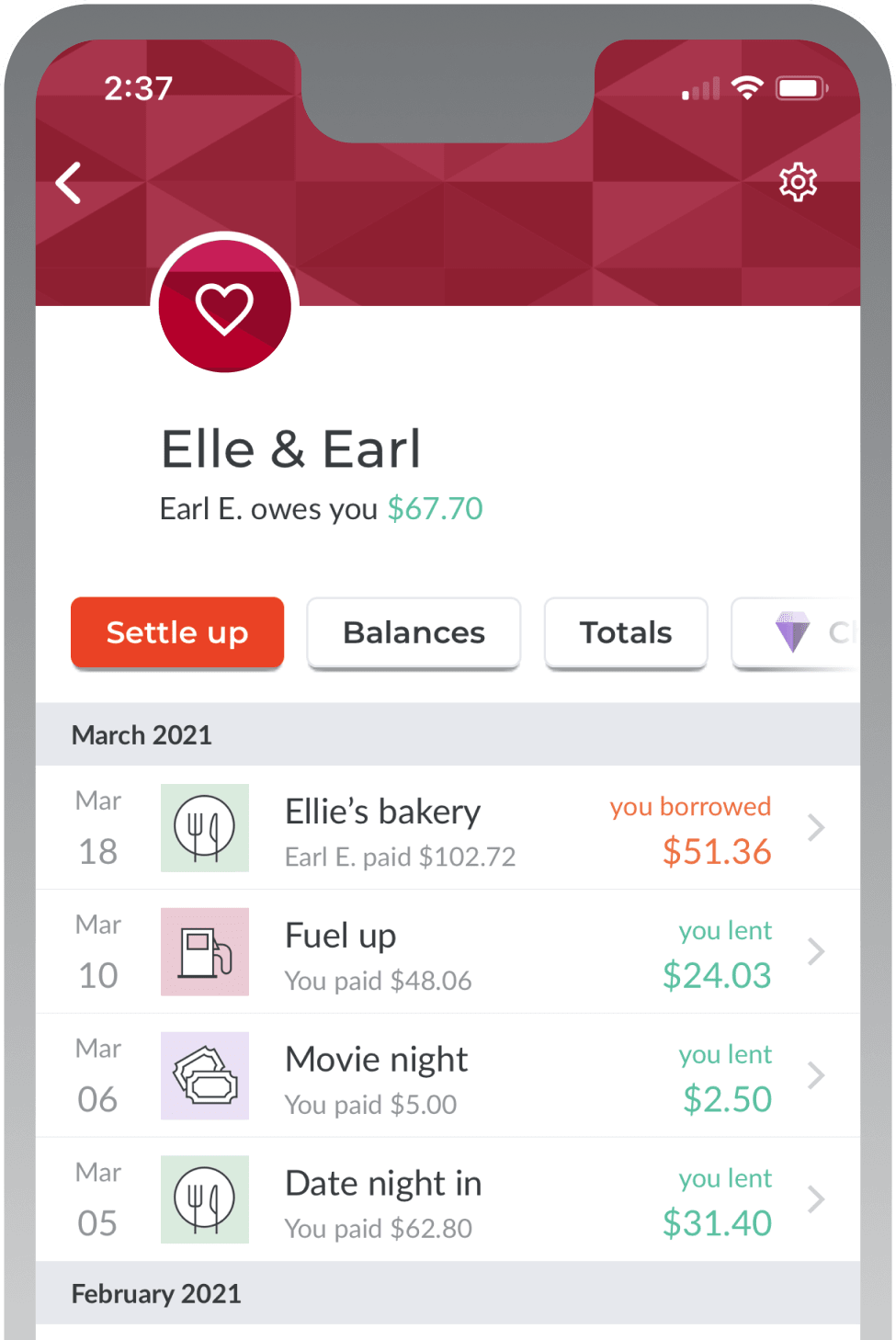 Split expenses with friends. Splitwise